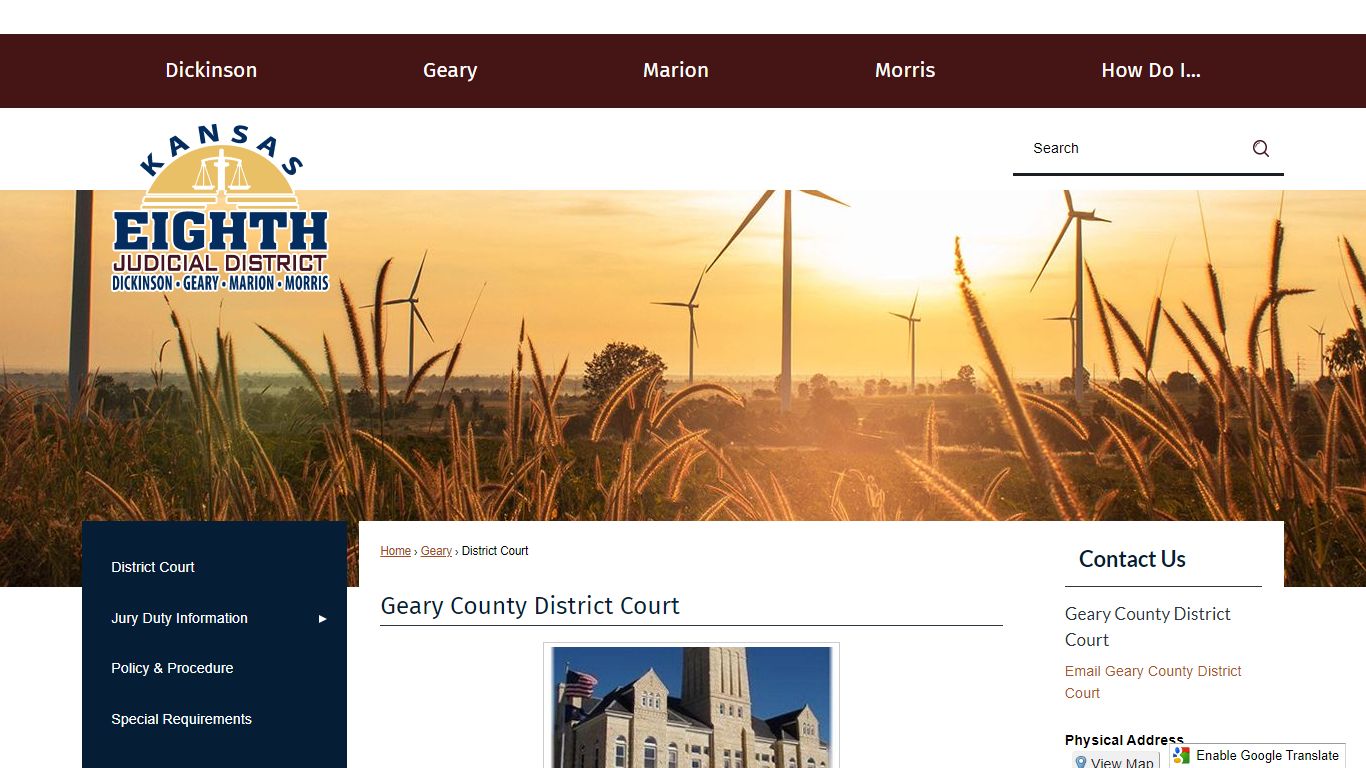 Geary County District Court | 8th Judicial District of Kansas