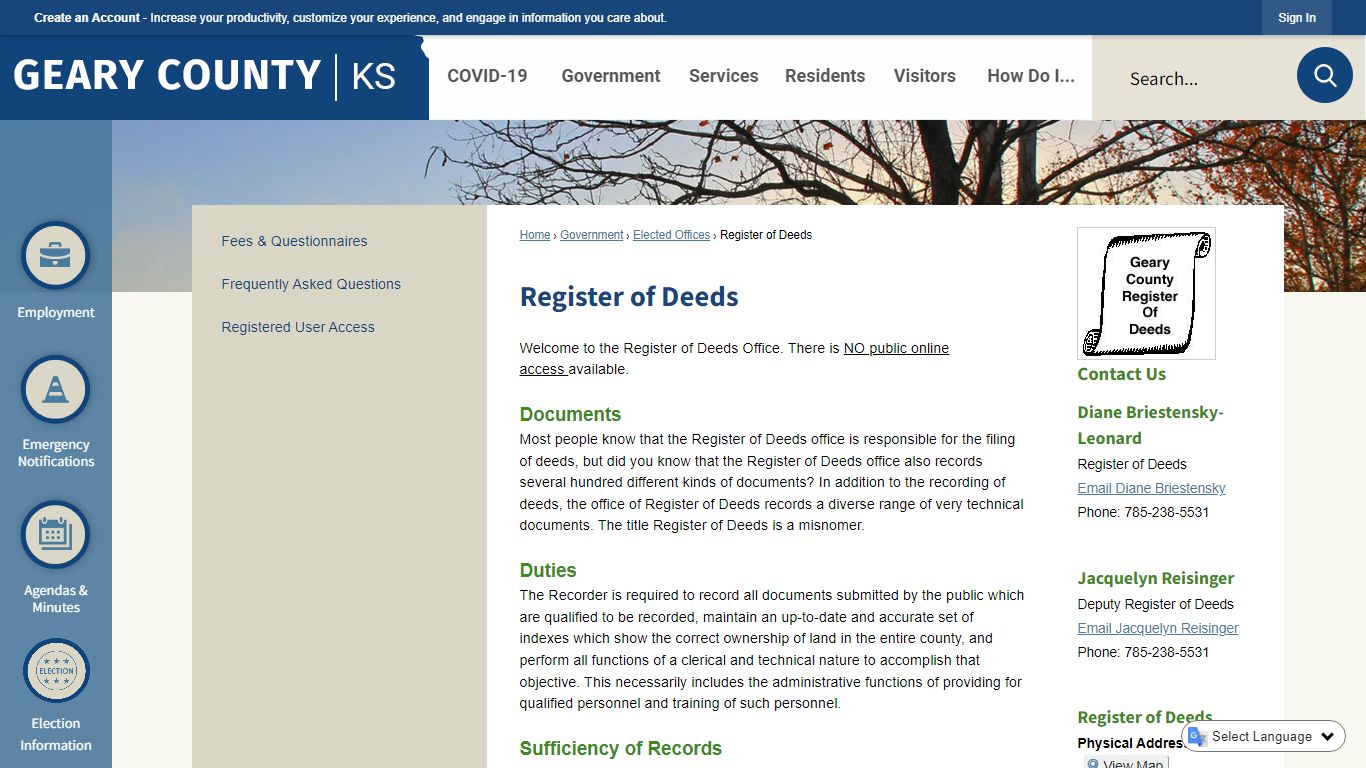 Register of Deeds | Geary County, KS